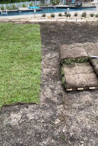 Sod installation for Paul's Lawn Care and Pressure Washing in Wilson, NC