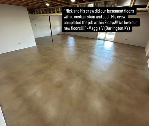 Concrete Staining, Grinding, & Sealing for Tanenbaum Services & Concrete in Florence, KY