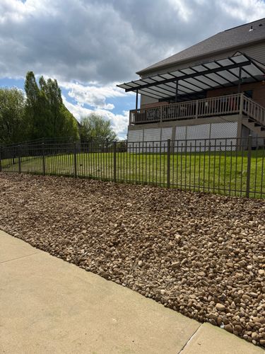 Mulch / River Rock installation for Green Hills Lawn Service in Washington, PA