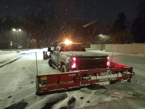 Commercial snow plowing services for TH Property Service, LLC in Manlius, NY
