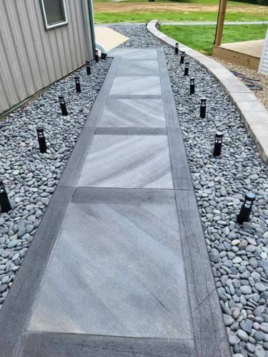 Full Depth Custom Carved Concrete for Whitfield Concrete Construction in Solsberry, IN
