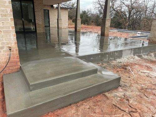 Commercial patios and walkways for RM Concrete Construction,LLC. in Norman, , OK