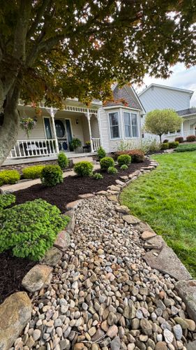 Rock Bed Installation for Green Stripes LLC in North Canton, OH