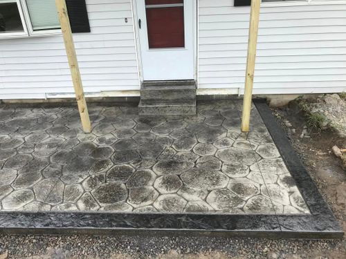 Stamped Concrete Installation for Doncrete LLC in Medina, OH