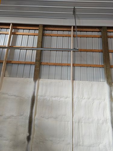 Spray foam insulation for Blue Mountain Construction in Roundup, MT