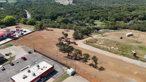 Excavation and site prep for South Prairie Construction in Graham, TX