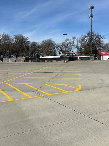 Line Striping for Midwest Line Striping LLC in Spirit Lake, IA