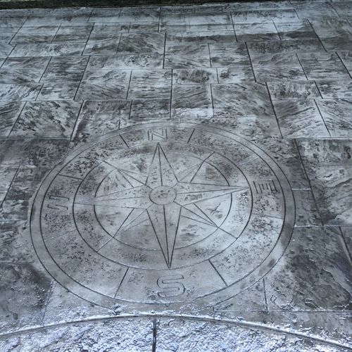 Stamped Concrete Installation for Dixie Concrete Masonry in Saint Leonard, MD
