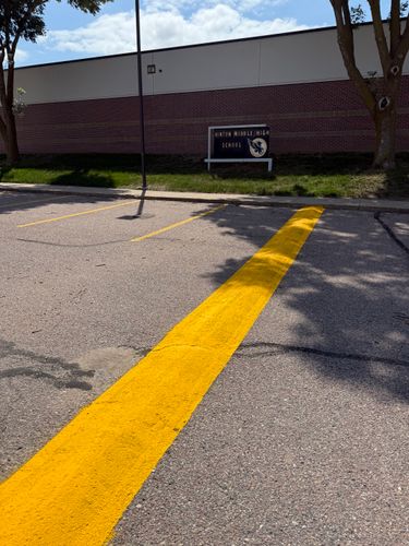 Line Striping for Midwest Line Striping LLC in Spirit Lake, IA