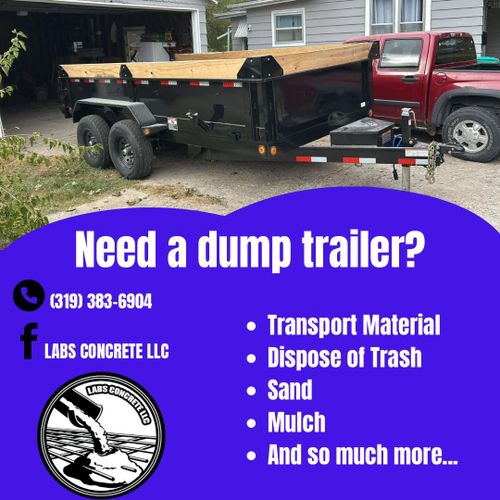 Dump Trailer for LABS Concrete in West Liberty, IA