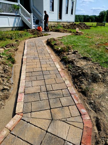 Natural Stone Hardscape for Youngstown Landscape and Design LLC in Canfield, OH