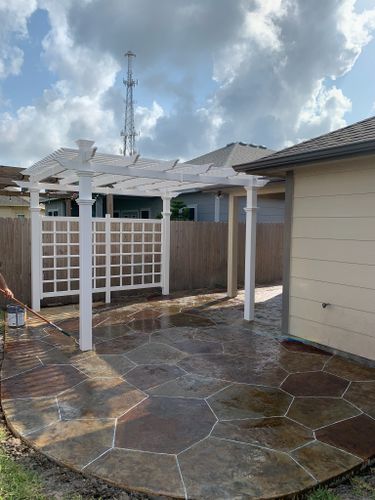Custom Pergolas for Keen Decorative Concrete in Corpus Christi, TX