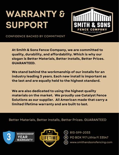  for Smith & Sons Fence Company in Riverview, FL