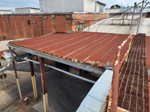 Industrial Plant Dock Roof Replacement for Merl's Construction LLC in Statesville, NC