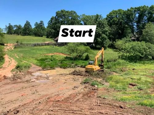 Site Grading for Barnes Backhoe & Grading in Taylorsville, NC