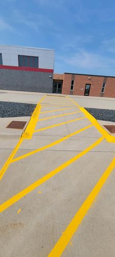 Line Striping for Midwest Line Striping LLC in Spirit Lake, IA