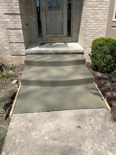 Stair Design & Installation for JR Concrete Placement in Macomb County,  MI