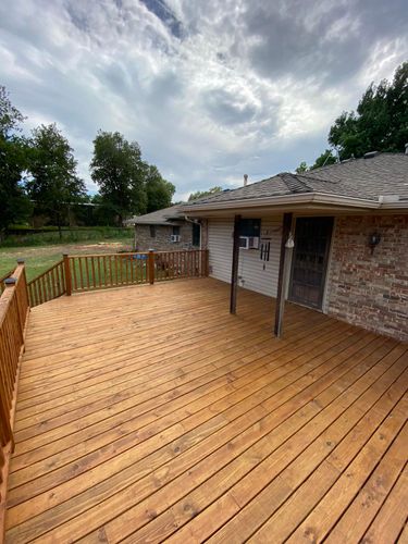 Deck Installation for A’Hearn Construction  in Prague, OK