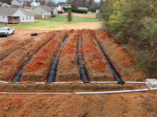 Site Grading for Barnes Backhoe & Grading in Taylorsville, NC