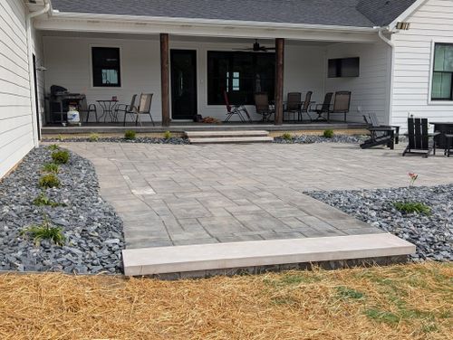 Patio Design & Construction for J&S Mowing & More in Huntingburg, IN