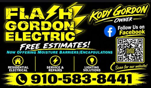  for Flash Gordon Electric LLC. in Hope Mills, NC
