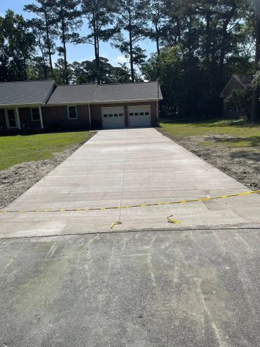 Concrete Driveway installation for Concrete Cowboyz in Greenville, NC