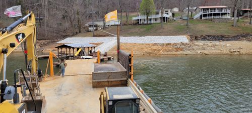 Rip Rap for Restoration Shoreline Norris Lake Rip Rap in Norris Lake, TN