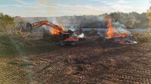 Demolition for South Prairie Construction in Graham, TX