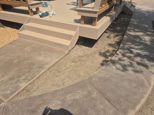 Stamped Concrete Installation for TJR Concrete and Construction in Bend, OR