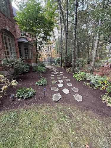Full Landscape Redesign for Blades of Glory LLC in Cheshire, CT
