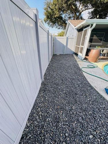 Shells And Pebbles for Team Tolson Landscape in Tampa Bay, FL