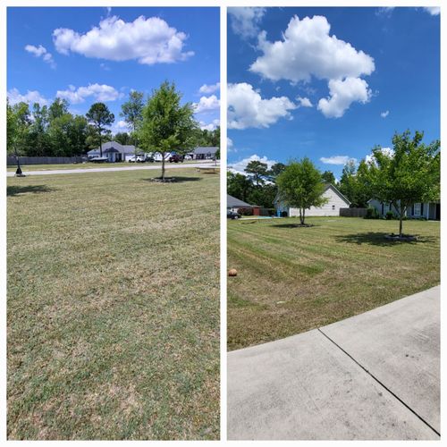 Aeration/Plugging/Thatching for Heroy's Lawn Services in Jacksonville, North Carolina