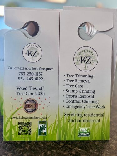 Tree Trimming for K and Z Tree Care in Isanti County, MN