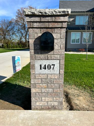 Brick & Stone Mailboxes for Bailey’s Lawn Care & Dirt Service in Murray, KY
