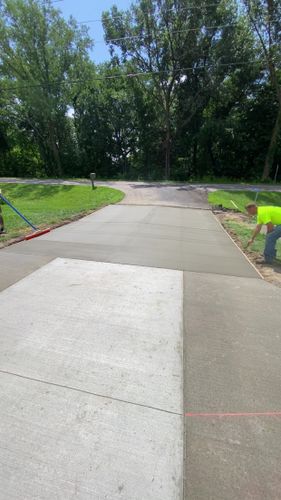 Driveway Install for TDC Excavating in Dubuque, IA