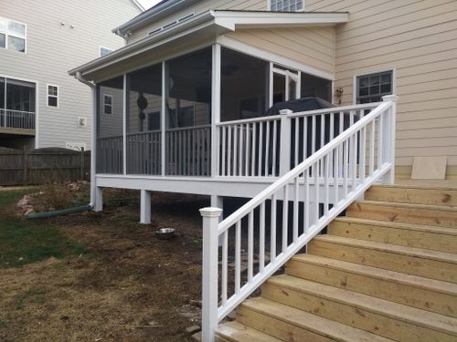 Screened-in Porch Construction for Dillard Construction & Remodeling, LLC in Wendell, NC