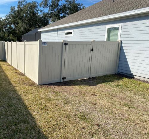 Vinyl Fence Installation for Madden Fencing Inc. in St. Johns, Florida