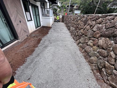 Rock Wall Installation for Maka’s Akamai Masonry LLC in Kaneohe, HI