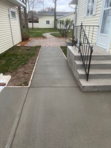 Concrete Sidewalks for Johnsons Custom Creations in Milaca, MN
