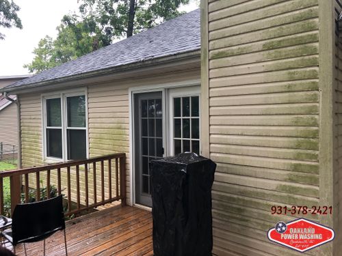 House and Roof Softwash for Oakland Power Washing in Clarksville, TN