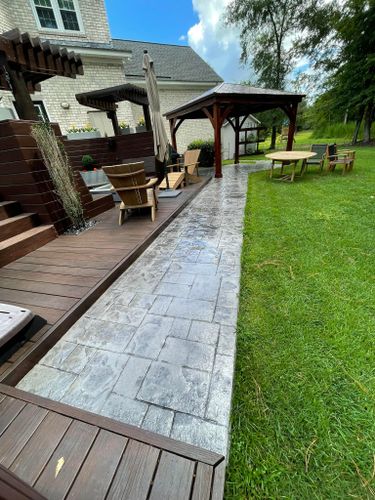 Stamped Concrete Installation for Concrete Cowboyz in Greenville, NC