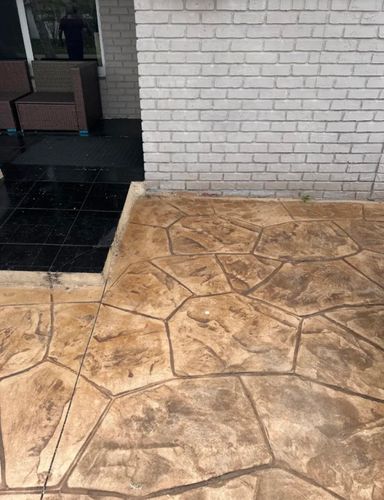 Stamped Concrete Installation for Beautiful and Affordable Stamped Concrete by Castilla Concrete Finish Design Corp in Sunrise, FL