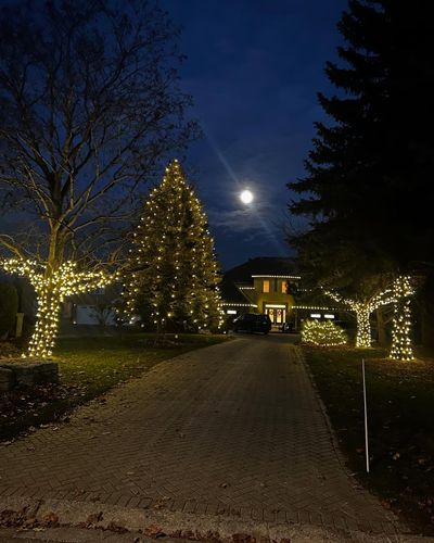 Christmas light installation for Signature Property Care Inc. in Greater Sudbury, ON