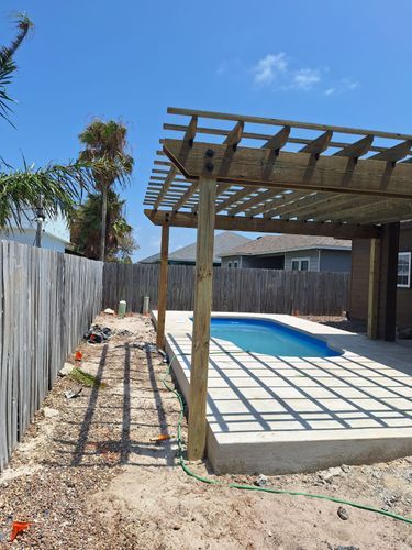 Custom Pergolas for Keen Decorative Concrete in Corpus Christi, TX