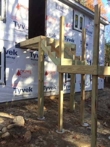 Deck Installation for Sanchez Construction in North Conway, NH