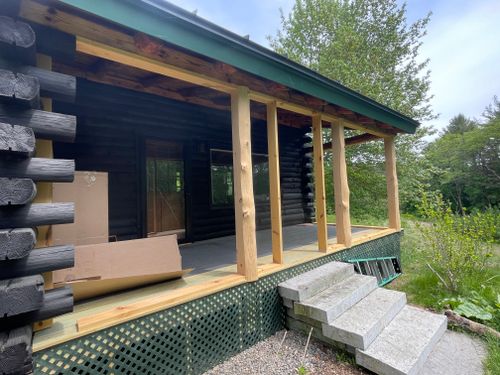 Timber Framed Screen Porches for McKenna General Contracting in Readfield, ME