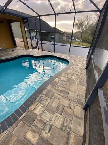 Pool Remodels for Fafa's Omega Brick Pavers in Lakeland, FL