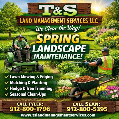 Lawn Maintenance for T&S Land Management Services in Effingham County, GA
