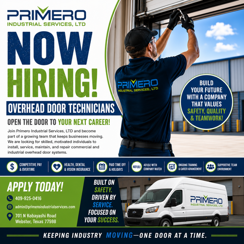 Door Services for Primero Industrial Services, LTD in Webster, TX