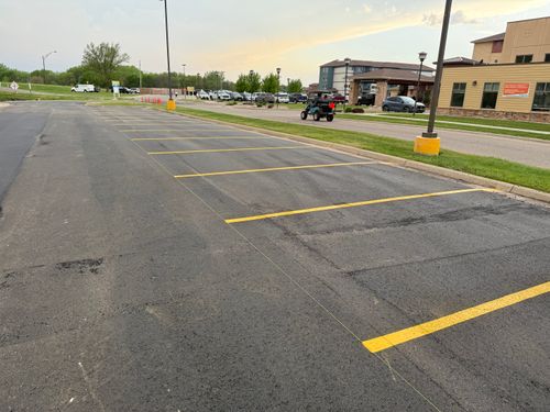 Line Striping for Midwest Line Striping LLC in Spirit Lake, IA